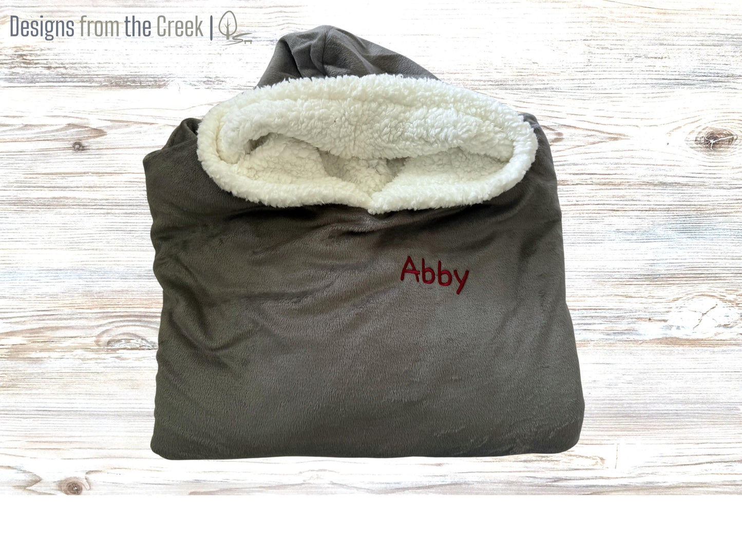 Custom Embroidered Wearable Blanket