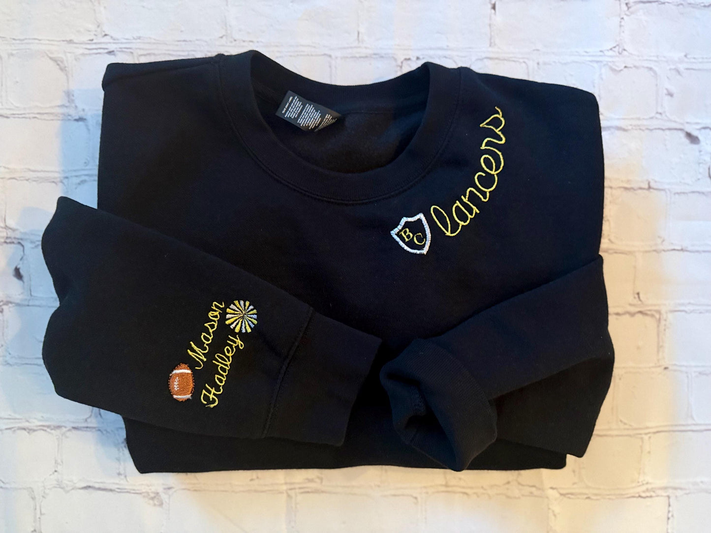 Custom Embroidered School Spirit Sweatshirt