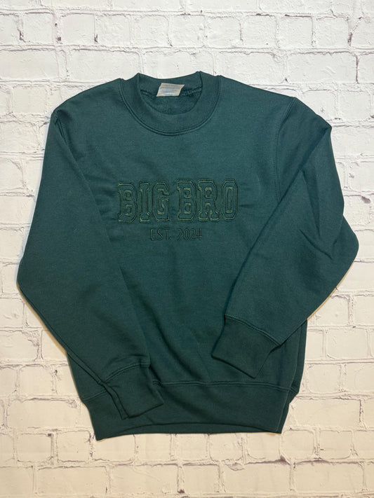 Big Bro Custom Embroidered Youth Sweatshirt
