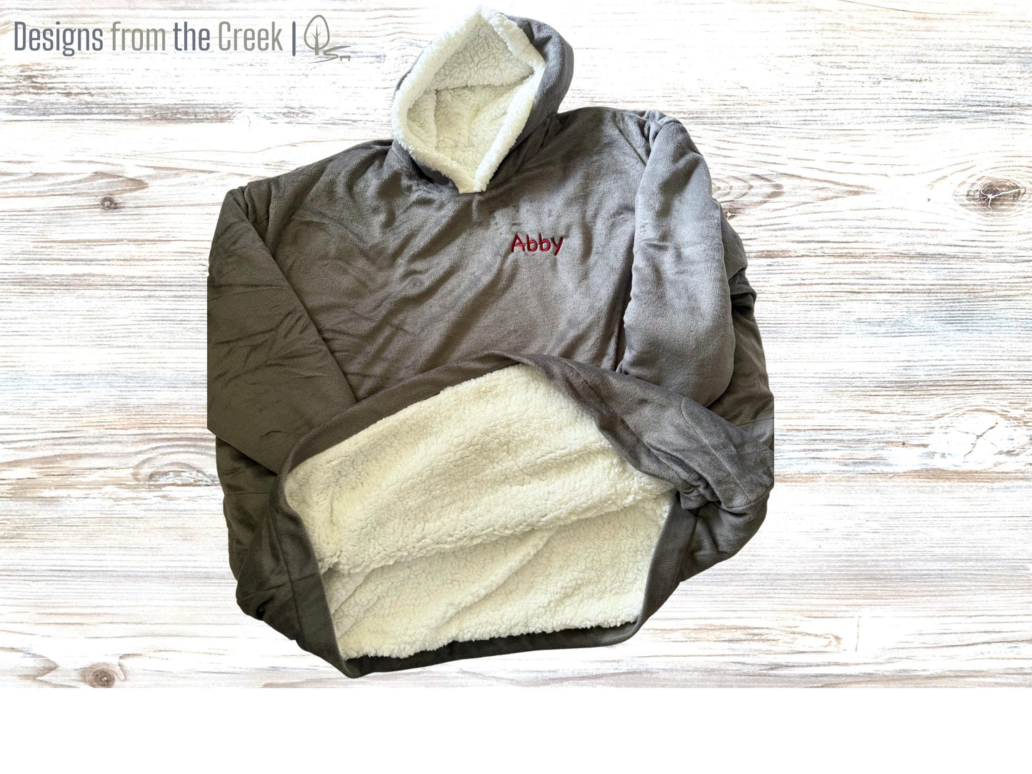 Custom Embroidered Wearable Blanket