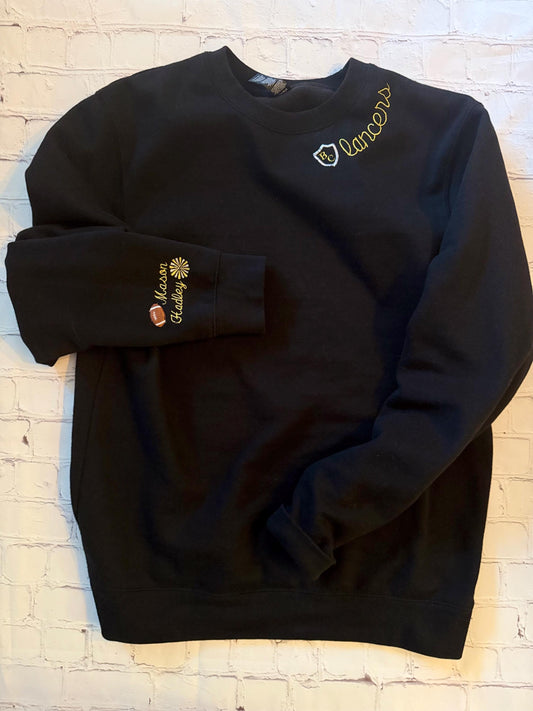 Custom Embroidered School Spirit Sweatshirt