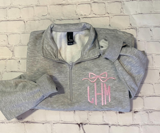 Monogrammed Coquette Bow Sweatshirt