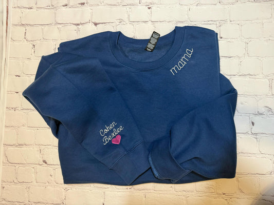 Custom Embroidered Mama Sweatshirt