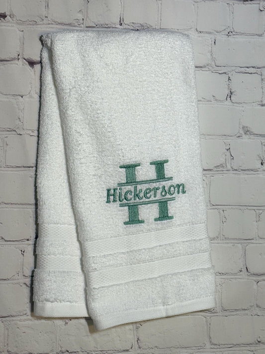 Personalized Embroidered Bathroom Hand Towel